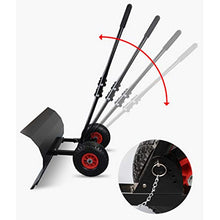 Wheeled Snow Pusher Shovel Multifunctional Snow Shovel Working Width 74CM / 100CM Height 42CM Handle Height Adjustable Suitable for Driveway Sidewalk Slope Terrace