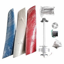 1000W 3-blade Wind-solar Complementary Power Generation System: 200W Solar Panel, 800W 12V/24V/48V Wind Turbine Generator Kit,intelligent Controller, Vertical Axis Wind Turbine Kit(12V)