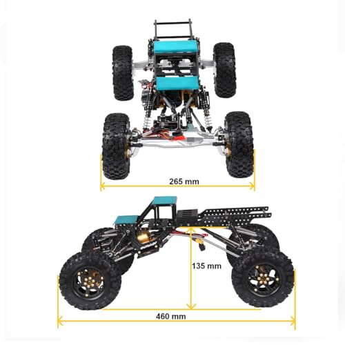 RHINOESC RhinoRC YUE LCG Sporty Crawler Car with T70 Servo Combo Yue Lcg-rtr1.9s
