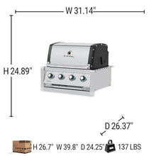 Broil King 885714 Regal S 420 4-Burner Built-In Propane Gas Grill Head