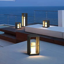 ALDEPO Courtyard Light Aluminum Minimalist Outdoor Floor Lamp Fixture Square Pillar Light Outdoor Garden LED Floor Lamp Lights Columns Pathway Lighting for Deck Patio (Size : 20 * 73cm)