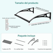 GJMDCMA Outdoor Canopy Awning, Front Door Shade, Sun/Rain/Snow Protection, Porch/Entryway Roof, Weather-Resistant, Easy Installation Instructions Included