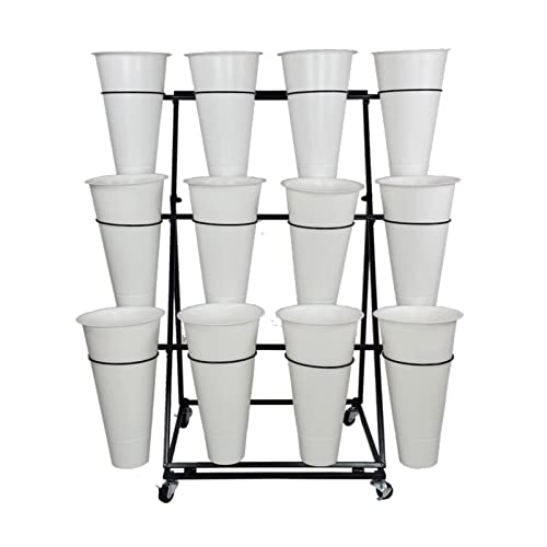 RWGOVLU Flower Stands For Indoor Plants Flower Rack Display Stand Plant Shelf With Wheels For Fresh Flower Sho