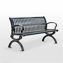yinxx240708 Heavy-Duty Outdoor Benchs 59" Outdoor Garden Bench Patio Park Bench, Metal Frame Furniture Porch Yard Lawn Deck Slatted Seat for Park, Yard & Porch(Large)