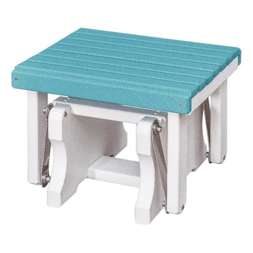 American Furniture Classics Gliding Ottoman in Aruba Blue/White