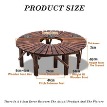 BXKCFYBSQ Round Tree Bench,Solid Wood Curved Chair,Outdoor Garden Patio Furniture Seat,Weatherproof Coating,360° Wrap Around,Free Combination of Shapes