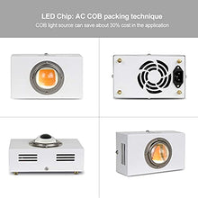 5sssallefaa 150W LED Grow Light Full Spectrum Growing Light Mute 90° Glass Lens COB Plant Grow Lamp for Indoor Hydroponic Greenhouse Plants All Stage Growing Tent