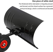 Efficient Snow Shovel with Wheels Hand-Push Snow Shovel with Wheels Outdoor Rolling Snow Plow for Snow Removal Wheeled Snow Pusher for Cleaning Lanes Roads Sidewalks (Size : 74x42cm) (74x42cm)
