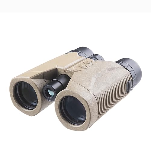 theOpticGuru ATN 10x42 Laser Ballistics Binocular with Rangefinder, Bluetooth, and Mobile App Sand
