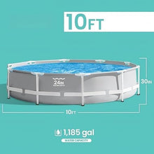 10ft x 30in Round Metal Frame Above Ground Pool Set