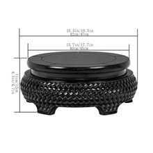 LUYOUBOZHU Vase Stand Black Relief Sculpture Pedestal Display, Flowerpot Vase House Plant Accessories Decor Base(Small)