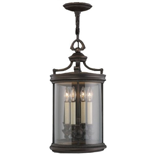 Fine Art Lamps 4-Light Louvre Hanging Exterior Pendant Light Bronze