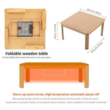 DESALAI Japanese Kotatsu Table Set,Wood Folding,kotatsu with Heater and Blanket,Winter Heated Stove Foot Warmer