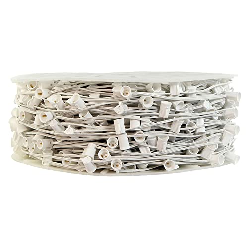 Vickerman 1000' C9 Socket String with 800 C9 Sockets on SPT2 18 Gauge White Wire