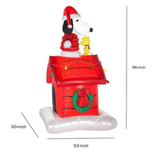 Gemmy Peanuts 8-ft Pre-Lit Snoopy and Woodstock on a Doghouse Christmas Inflatable