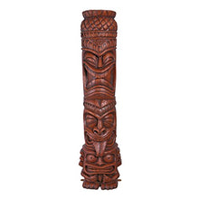 Design Toscano Grand Island Tiki Totem Statue Faux Woodtone Finish