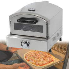 16000 BTU Multi-Fuel Countertop Table Top Stainless Steel Portable Outdoor Cooking Kitchen Backyard Gas Pizza Making Baking Oven Roasting Grill, Pizza Stone Included