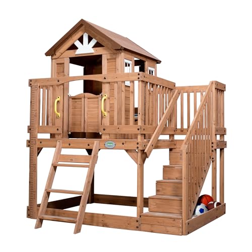 Backyard Discovery Scenic Heights Cedar Playhouse Light Brown
