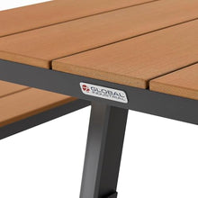 Global Industrial Urban 6'L Rectangular Picnic Table, Plastic Laminate Top