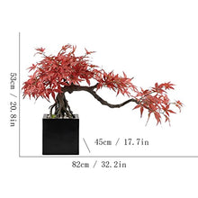 Artificial Bonsai Simulation Bonsai Tree Indoor Artificial Maple Leaf Bonsai Tree for Home Living Room Hotel Lobby Decoration Simulation Plant Bonsai Trees for Home Office