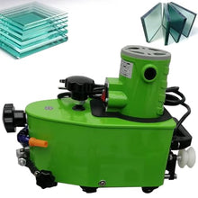XIVUIFOI Small Glass Edging Machine Electric Glass Edger Straight Round Bevel Edge Trimmer Grinder DIY Glass Corner Grinding Edging Machine Glass Polish Grinding Machine (Green)