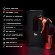 THE POD COMPANY Sauna Pod - Portable Personal Dry Sauna for Recovery & Wellness - for Athletes & Everyday Users - Includes Red LED Light, Heater & Foldable Chair - Hot Air Technology - Up to 185℉