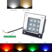 4PCS Ground Landscape Lights - Outdoor LED Buried Lights - IP67 Waterproof Stainless Steel Material Square Buried Light, Recessed Lighting, Garden Lighting, Path Lighting ( Color : Warm White Light ,