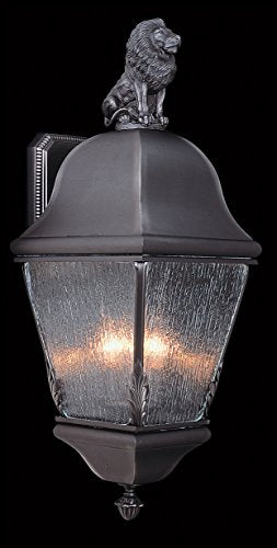 Framburg 9610 IRON 3-Light Coeur De Lion Exterior Wall Mount, Iron