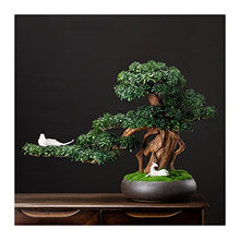 GRFIT Artificial Bonsai Bonsai Tree Faux Juniper Bonsai Artificial Bonsai Tree Decor Desk Plants for Home Office Showcase Indoor Décor Desktop Display for Home Office (Color : B)