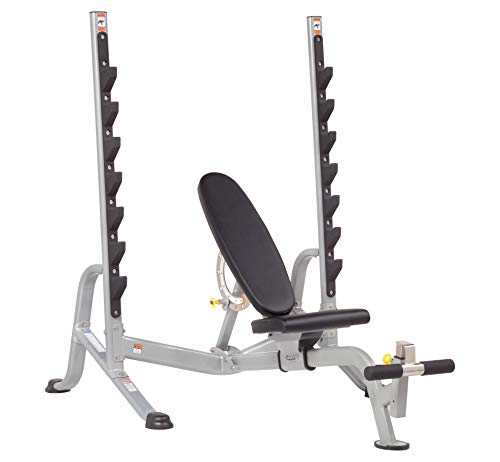 HOIST Fitness Olympic Weight Bench 7-Position Adjustable Full-Body Strength Training Bench Foldable