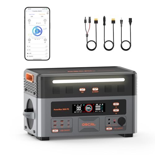 Portable Power Station 2016Wh, PowerMax 3600W AC Output Solar Generator