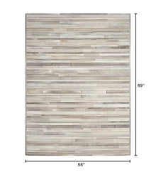 Calvin Klein Home Prairie Contemporary Area Rug Silver 5'6" x 7'5