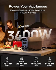 EF ECOFLOW DELTA 3 Max Portable Power Station, 2048Wh LFP Battery, 2400W
