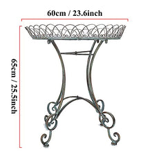 Round Wrought Iron Outdoor Side Table with Hollow Design Anti Rust Patio Bistro Coffee Table for Garden Indoor and Outdoor Use