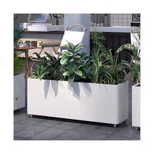 Planter Flower Box for Outdoor Use, Café, Milk Tea Shop, Green Flower Bed for Outdoor Use, Flower Trough Urban Raised Bed