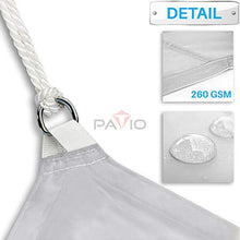 Patio Paradise 15' x 30' Waterproof Shade Cloth with Grommets, 260GSM Sun Shade Sail Rectangle Screen Fabric Patio Cover Pergola Shade Replacement Canopy for Outdoor Garden Backyard, Light Gray