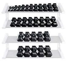 Body-Solid Rubber Coated Hexagon Dumbbells Black