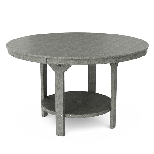 Wildridge Heritage 60" Pub Counter Table, Dark Gray - Outdoor Weather Resistant Recycled Plastic Furniture for Patio