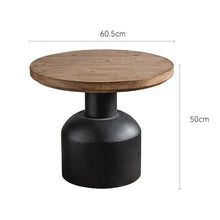 CHmrfvqtus Couch Side Table Vintage Distressed Sofa Side Table, Small Coffee for Guesthouse/Hotel Living Room, Round for Balcony, Bedside Furniture(A1568)