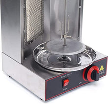 Professional Shawarma Machine Doner Kebab Grill 3000W Gyro Rotisserie Propane Gas Vertical Broiler, Stainless Steel LPG Roasters Barbecue for Restaurant Dinner Home Kitc,