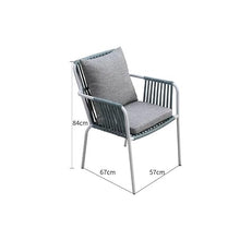 CIzvblxkus Outdoor Plastic Wood Table Leisure Courtyard Garden Balcony Open-air Waterproof Sunscreen Rope Braided Chair Chair for Desk