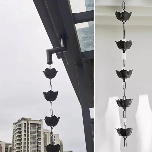 YUSIWOAL Rain Chains Rain Gutter Chain for Eaves Drainage, Functional and Decorative Rain Chains(300cm (10ft))