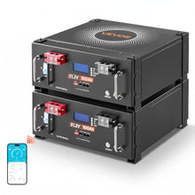 VEVOR 48V 100Ah LiFePO4 Lithium Battery, Built-in 100A BMS, 51.2V Server Rack LiFePO4 Battery with Bluetooth & Display, 5120Wh Capacity, 6000 Cycles, for Solar Energy Storage Home Backup Power, 2 Pack