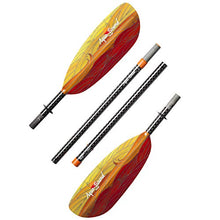 AQUA BOUND Tango Fiberglass Straight Shaft 4-Piece Kayak Paddle Fuego