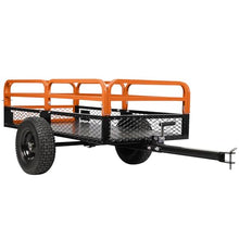 Heavy-Duty 1500 Lb Steel Dump Cart – 15 Cu Ft Multifunctional Utility Trailer with Removable Panels for ATV, Farm & Landscaping