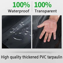 IBOWZ Clear Duty Gazebo Tarpaulin Garden Rainproof Clear Tarpaulin Pergola Curtains Waterproof Vinyl PVC Tarp 100% Waterproof Outdoor Courtyard Plant Cover
