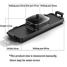 Electric Grill With Hot Pot 2 In 1 Indoor Korean BBQ Grill - Smokeless - 2200W Multifunctional - Ideal For Parties And Gatherings (B)
