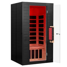 springspa 1-2 Person Full Spectrum Infrared Sauna with Red Light Therapy