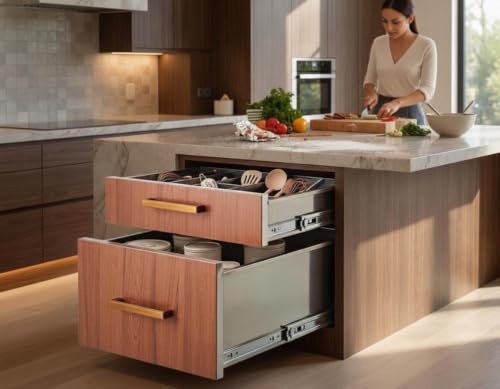 DobleePy Triple Drawer Stainless Steel Storage Cabinet for Outdoor Kitchen