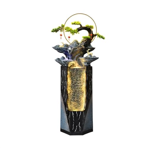 GLigeT Outdoor Water Fountain Chinese Water Fountain Landscape, Home Living Room Courtyard Water Circulation Floor Decoration, Office Water Landscaping Outdoor Fountain (Size : L)
